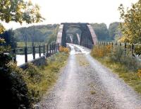 The former rail bridge over Loch Ken, on the old <I>Port Road</I>, located between Parton and New Galloway stations, photographed in May 2002 looking west towards Sranraer. <br>
<br><br>[John Furnevel 30/05/2002]