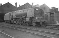 Stanier Coronation Pacific 46244 <I>King George VI</I> outside Kingmoor shed in April 1963.<br><br>[K A Gray 12/04/1963]