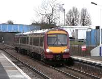 A terminating service from Glasgow Queen Street arrives at Falkirk Grahamston on 4 March 2009, formed by 170 473. <br><br>[David Panton 04/03/2009]
