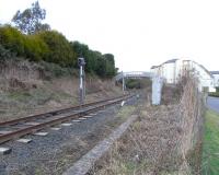 The approach to Inverkeithing South Junction from the Rosyth Dockyard branch on 22 February 2009, clearly once a double track route.<br><br>[David Panton 22/02/2009]