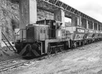 A Yorkshire Engine Co <I>Janus</I> shunter at Merehead quarry on 2 August 1987.<br><br>[Peter Todd 02/08/1987]