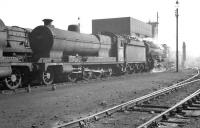 Robinson O4 no 63917 on shed at Frodingham in the 1960s. Given the volumes of traffic on the busy North Lincolnshire route between the steelworks at Scunthorpe and the dock complex at Immingham, the locomotive would have spent a fair amount of time at both locations. <br>
<br><br>[K A Gray //]