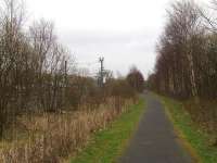 View East towards Elderslie East Junction where the Paisley Canal line diverged from the main line. It was at this location that Elderslie No 1 SB stood. <br><br>[Graham Morgan 24/03/2009]