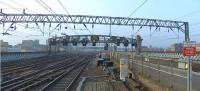 A panoramic view of the station throat at Glasgow Central, taken from Platform 11 on 19 March 2009. <br><br>[Graham Morgan 19/03/2009]