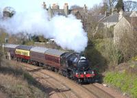 The SRPS <I>Forth Circle Steam Special</I> passes Aberdour on its first trip on 5 April 2009. Locomotive K4 no 61994 <I>The Great Marquess</I>.<br><br>[Bill Roberton 05/04/2009]