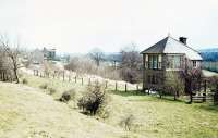 Looking south east from Wark signalbox to the former station. This signalbox still survives.<br><br>[Robin Barbour Collection (Courtesy Bruce McCartney) //]