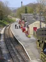 View over Haworth on the KWVR on 17 April 2009.<br><br>[Bill Roberton 17/04/2009]