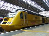 Network Rail HST Test train power car 43062 at Glasgow Queen Street on 5th May 2009 <br><br>[Graham Morgan 05/05/2009]