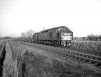 An EE Type 4 with 4S37, the 2.35am Cliffe - Uddingston cement train, nearing Drem in the 1960s.<br><br>[Robin Barbour Collection (Courtesy Bruce McCartney) //]