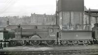 Reid ex-NBR <I>Scott</I> class 4-4-0 NO 62428 <I>The Talisman</I> photographed on its long-time home shed of 64G, Hawick, in the 1950s. The locomotive was eventually withdrawn by BR in 1958 and cut up at Motherwell Machinery & Scrap, Wishaw, in February of 1960.<br><br>[K A Gray //]