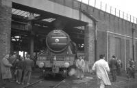 <h4><a href='/locations/H/Hull_Dairycoates'>Hull Dairycoates</a></h4><p><small><a href='/companies/Y/York_and_North_Midland_Railway'>York and North Midland Railway</a></small></p><p>Preserved A3 Pacific no 4472 <I>Flying Scotsman</I> on shed at Hull Dairycoates on 21 September 1968, having arrived in the city with the LCGB's <I>East Riding Ltd</I> from Kings Cross. 33/132</p><p>21/09/1968<br><small><a href='/contributors/K_A_Gray'>K A Gray</a></small></p>