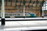 A Hull Trains class 222 about to leave its home city on 23 April on a 2 hour 40 minute journey to Kings Cross<br>
<br><br>[John Furnevel 23/04/2009]