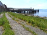 Some of the track of the old pier sidings still in place at Wemyss Bay on 1 Jun 2009. The last of the sidings was used to stable tanks providing fuel for the ferries.<br><br>[David Panton 01/06/2009]