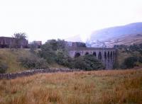 A northbound freight runs onto Dent Head Viaduct in the early 1960s.<br><br>[Robin Barbour Collection (Courtesy Bruce McCartney) //]