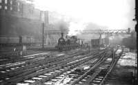 St Margarets J83 no 68470 takes a break between east end station pilot duties at Waverley in January 1959.<br>
<br><br>[Robin Barbour Collection (Courtesy Bruce McCartney) 24/01/1959]