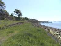 Site of the goods shed and sidings at Wemyss Bay on 1 June 2009, looking towards the station and pier.<br><br>[David Panton 01/06/2009]