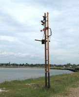 Remains of signal post on Hayling Island at South end of bridge to mainland.<br><br>[Alistair MacKenzie 17/06/2009]