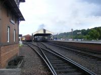 View towards the station from the authorized walking route past Boness Signal box.<br><br>[Colin Harkins 20/06/2009]