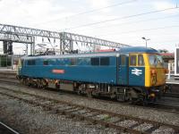 87002 'Royal Sovereign' pauses at Crewe on 25 June while en route from Willesden to Warrington light engine.<br><br>[Michael Gibb 25/06/2009]
