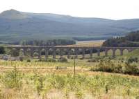 Looking south west towards Shankend Viaduct from alongside the B6399 road on 10 July 2009.<br><br>[John Furnevel 10/07/2009]