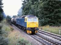 47546 with a northbound freight near Moy in August 1981.<br>
<br><br>[Peter Todd /08/1981]