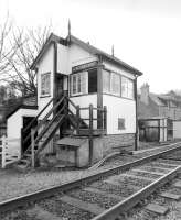 The signal box at Clachnaharry in March 1988. View west towards Beauly.<br><br>[Bill Roberton 28/03/1988]