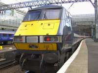 NXEC DVT 82210 at Glasgow Central waiting to form a service to London Kings Cross<br><br>[Graham Morgan 06/06/2009]