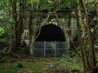 About half a mile west of St Fillans is this tunnel. Both portals are now fenced off. July 2009.<br><br>[John Gray 25/07/2009]