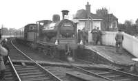 McIntosh 3F no 57550 stands at Murrayfield station on 3 February 1962 with the <I>Peebles Railtour</I>.<br><br>[K A Gray 03/02/1962]
