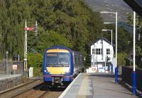 The 16.11 Glasgow Queen Street-Inverness service formed by 170 413 enters Blair Atholl on 30 July.<br><br>[Bill Roberton 30/07/2009]