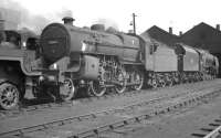 <i>Crab</i> 2-6-0 no 42882 stands in the shed yard at Kingmoor in June 1962.<br><br>[K A Gray 07/06/1962]