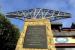 View of the Hamish Gilchrist <i>Forth Bridge Memorial</i> at South Queensferry in June 2009, showing the inscribed commemorative plaque.<br><br>[Bill Roberton 21/06/2009]