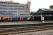 In front of one of many new buildings just to the east of Reading station is a South West Trains service which has terminated here following a journey from Waterloo via Ascot on 18 June 2009. The Class 444 units have an external resemblance to the Class 380 mock-up currently on display in Glasgow Central Station. Nearer the camera is a First Great Western HST on an eastbound service which will run non stop to London Paddington.<br><br>[John McIntyre 18/06/2009]