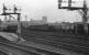 View from the end of Platforms 3 & 4 at Aberdeen into Guild Street Yard at a time when the yard was open and railfreight was plentiful, 20 February 1977. The container yard can be seen below the signal on the right.<br><br>[John McIntyre 20/02/1977]