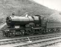 Ex-GWR 3440 <i>City of Truro</i> at Dawsholm MPD during the Scottish Industries Exhibition of September 1959. [An early KB photographic attempt!]<br><br>[Ken Browne /09/1959]