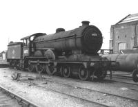 B12 4-6-0 no 61572 stands alongside the works at Stratford in September of 1962 following withdrawal from 32A Norwich Thorpe the previous year. Thanks to a 17 year restoration project the locomotive is now preserved on the North Norfolk Railway at Sheringham.  [See image 34636] <br><br>[David Pesterfield 08/09/1962]