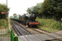 Ex-GWR 2-8-0T no 5224 running into Ropley on 27 August<br>
<br><br>[Peter Todd 27/08/2009]