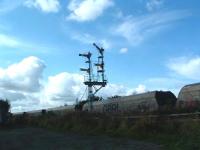 The semaphore gantry and signals controlling the southbound approach to Marchey's House Junction in September 2009.<br><br>[Colin Alexander 02/09/2009]