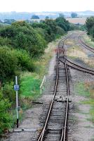 Looking to Oxford at Honeybourne. The line to the left serves the nearby MOD establishment. The line to the right is the Oxford, Worcester and Wolverhampton Railway. There was a signalbox on the right serving the junction, now gone.<br><br>[Ewan Crawford 05/09/2009]