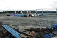 Bathgate looking over the site of the shed to the new EMU maintenance sidings.<br><br>[Ewan Crawford 26/09/2009]