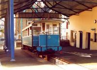 Great Orme Tramway car no 5 at Llandudno Lower Station in February 1982. <br><br>[David Pesterfield /02/1982]