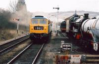 47.105 approaching Toddington at the G&WR 2007 Diesel Gala in December 2007. The wife was away, so the gricer played...<br><br>[Ken Strachan 27/12/2007]