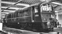 E5006 at Doncaster Works, thought to have been photographed during a visit on 24 May 1959. These DC electric locomotives, which eventually become class 71, were built for the SR Kent Coast electrification between 1958 and 1960. A total of 24 such examples emerged from Doncaster Works during that period, with 10 of the class being subsequently converted to electro-diesels (class 74) at Crewe during 1967-8.<br>
<br><br>[K A Gray 24/05/1959]