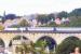 A (distant) view from Durham Cathedral on 8 August of a southbound train on the viaduct, having just left Durham station.<br><br>[Brian Smith 08/08/2009]