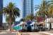 San Diego <I>Coaster</I> car cab units no 2302 and 2310 stand at the Santa Fe Depot in downtown San Diego, CA on 18 August 2009. A <I>Coaster</I> set typically consists of a locomotive and 5 or 6 double-deck coaches. The service links San Diego and Oceanside, CA to the north. A one-way trip takes about 60 minutes and stops are made at 6 intermediary stations along the line.<br><br>[Andy Carr 18/08/2009]