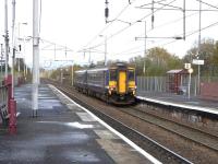 156 456 pulls out of Coatbridge Central for Motherwell on 28 Oct 2009<br><br>[David Panton 28/10/2009]