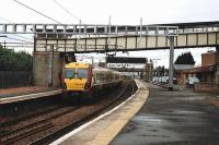 A Class 334 on an afternoon service about to depart from Motherwell for Glasgow, Monday 18 August 2008<br><br>[Andrew Wilson 18/08/2008]