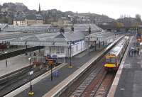 170 477 at Stirling on 16 November, having arrived with a service from Alloa.<br><br>[Bill Roberton 16/11/2009]