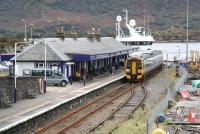 The 1435 service to Inverness bides its time at Kyle of Lochalsh on 29 September 2009.<br><br>[John Furnevel 29/09/2009]