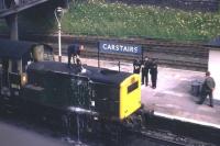 Reminiscent of steam days! Servicing a thirsty Clayton at Carstairs station in 1971. <br>
<br><br>[Frank Spaven Collection (Courtesy David Spaven) //1971]